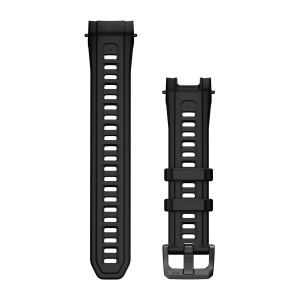Ремінець Garmin Instinct 3 / Instinct Crossover AMOLED, 22 мм, силікон, Чорний із металевою пряжкою