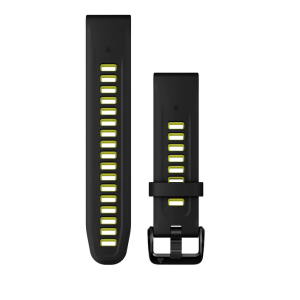 Ремінець Garmin epixPRO (g2), 20mm QuickFit Blk/Lime Silicone Bnd