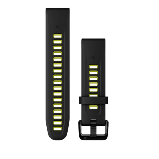 Ремінець Garmin epixPRO (g2), 20mm QuickFit Blk/Lime Silicone Bnd