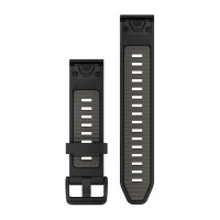 Ремешок Garmin Fenix 8 QuickFit 20mm чёрный/серый силиконовый