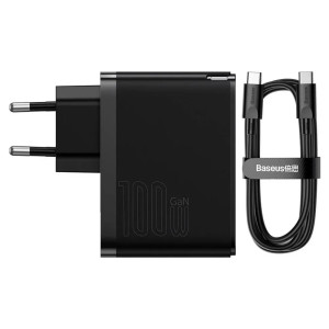 Мережевий зарядний пристрій Baseus GaN5 Pro Fast Charger Type-C+USB 100W Black