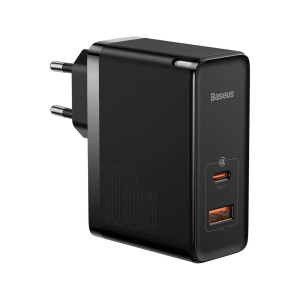 Мережевий зарядний пристрій Baseus GaN5 Pro Fast Charger Type-C+USB 100W Black