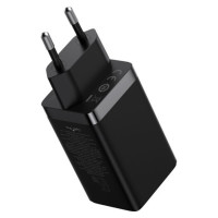 Зарядний пристрій Baseus GaN5 Pro Fast Charger 2C+U 65W Black w/Type-C to Type-C