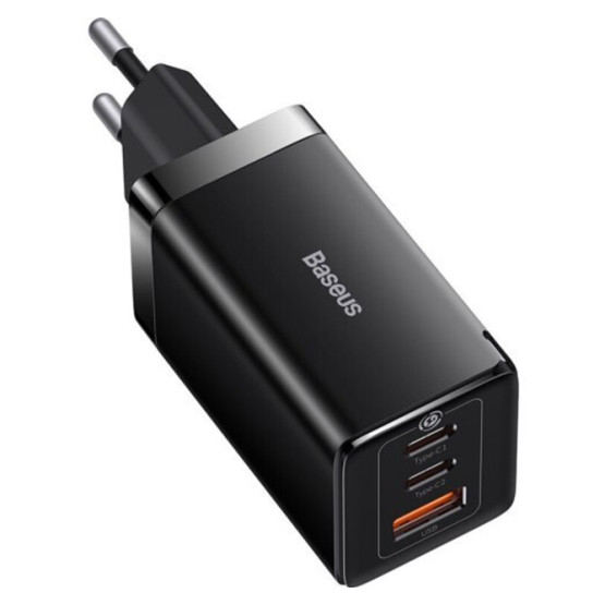 Зарядний пристрій Baseus GaN5 Pro Fast Charger 2C+U 65W Black w/Type-C to Type-C Зарядний пристрій Baseus GaN5 Pro Fast Charger 2C+U 65W Black w/Type-C to Type-C