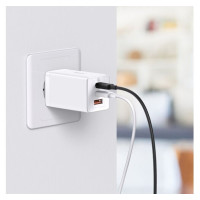 Зарядний пристрій Baseus GaN5 Pro Fast Charger 2C+U 65W White w/Type-C to Type-C