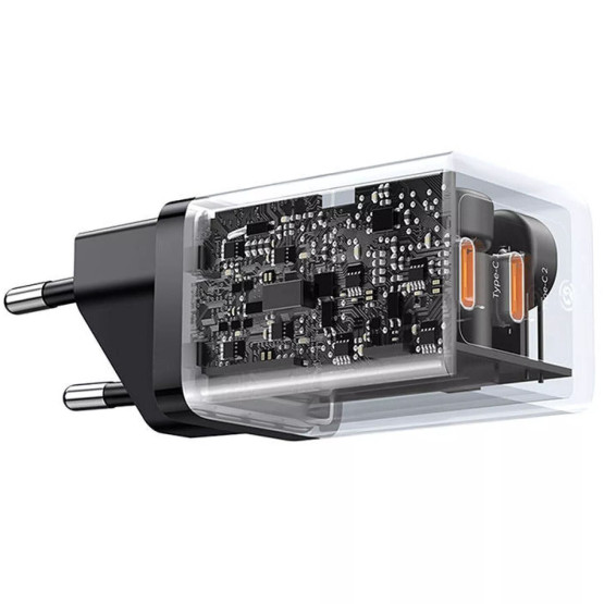 Зарядний пристрій Baseus GaN5 Pro 40W Type-C + Type-C Black Зарядний пристрій Baseus GaN5 Pro 40W Type-C + Type-C Black