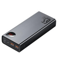 Зовнішній портативний акумулятор Baseus Adaman Metal Digital Display 20000mAh 65W Black