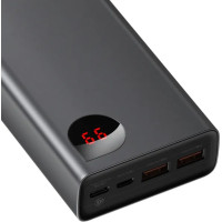 Зовнішній портативний акумулятор Baseus Adaman Metal Digital Display 20000mAh 65W Black