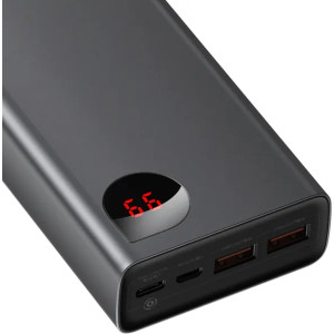 Зовнішній портативний акумулятор Baseus Adaman Metal Digital Display 20000mAh 65W Black
