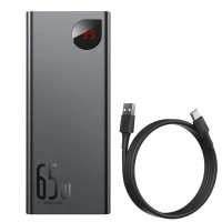 Зовнішній портативний акумулятор Baseus Adaman Metal Digital Display 20000mAh 65W Black