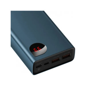 Зовнішній портативний акумулятор Baseus Adaman Metal Digital Display 20000mAh 65W Blue