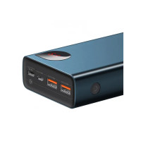 Зовнішній портативний акумулятор Baseus Adaman Metal Digital Display 20000mAh 65W Blue