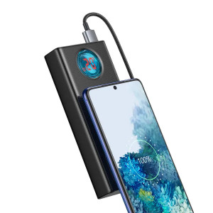 Зовнішній портативний акумулятор Baseus Amblight Digital Display Quick Charge 30000mAh Black 65W