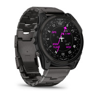 Авиационные смарт-часы Garmin D2 Mach 2, 51 мм, Сапфир, Carbon Gray DLC Titanium с перфорированным титановым браслетом