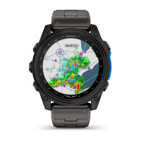 Авиационные смарт-часы Garmin D2 Mach 2, 51 мм, Сапфир, Carbon Gray DLC Titanium с перфорированным титановым браслетом