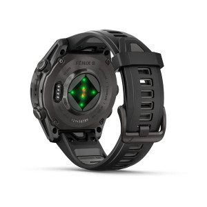 Смарт-годинник Garmin Fenix 8 43 мм AMOLED Сапфір Чорний/Титан Карбоновий DLC з силіконовим ремінцем QuickFit 20 мм