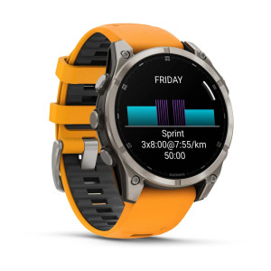 Смарт-годинник Garmin Fenix 8 47 мм AMOLED Сапфір Графіт/Титан з силіконовим ремінцем QuickFit 22 мм