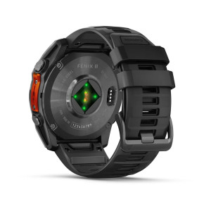 Смарт-годинник Garmin Fenix 8 51 мм AMOLED Чорний/Сірий з силіконовим ремінцем QuickFit 26 мм