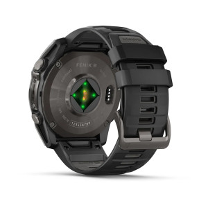 Смарт-годинник Garmin Fenix 8 51 мм AMOLED Сапфір Чорний/Карбоновий DLC Титан з силіконовим ремінцем QuickFit 26 мм