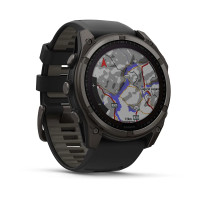 Смарт-годинник Garmin Fenix 8 51 мм Solar Сапфір Графіт/Титан Карбоновий DLC з силіконовим ремінцем QuickFit 26 мм
