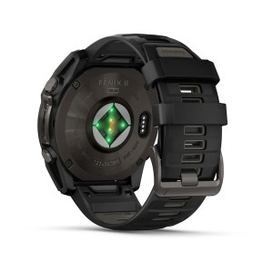 Смарт-годинник Garmin Fenix 8 51 мм Solar Сапфір Графіт/Титан Карбоновий DLC з силіконовим ремінцем QuickFit 26 мм