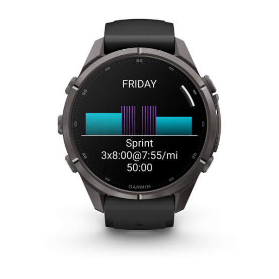 Смарт-годинник Garmin Fenix 9 Pro 43 мм AMOLED Карбоново-сірий DLC титан з чорним/галечно-сірим силіконовим ремінцем Смарт-годинник Garmin Fenix 9 Pro 43 мм AMOLED Карбоново-сірий DLC титан з чорним/галечно-сірим силіконовим ремінцем