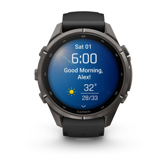 Смарт-годинник Garmin Fenix 9 Pro 43 мм AMOLED Карбоново-сірий DLC титан з чорним/галечно-сірим силіконовим ремінцем Смарт-годинник Garmin Fenix 9 Pro 43 мм AMOLED Карбоново-сірий DLC титан з чорним/галечно-сірим силіконовим ремінцем