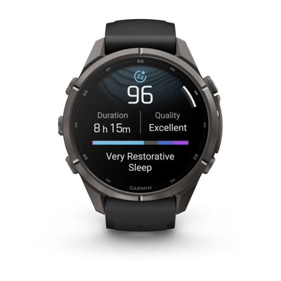 Смарт-годинник Garmin Fenix 9 Pro 43 мм AMOLED Карбоново-сірий DLC титан з чорним/галечно-сірим силіконовим ремінцем Смарт-годинник Garmin Fenix 9 Pro 43 мм AMOLED Карбоново-сірий DLC титан з чорним/галечно-сірим силіконовим ремінцем
