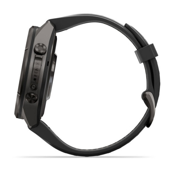 Смарт-годинник Garmin Fenix 9 Pro 43 мм AMOLED Карбоново-сірий DLC титан з чорним/галечно-сірим силіконовим ремінцем Смарт-годинник Garmin Fenix 9 Pro 43 мм AMOLED Карбоново-сірий DLC титан з чорним/галечно-сірим силіконовим ремінцем