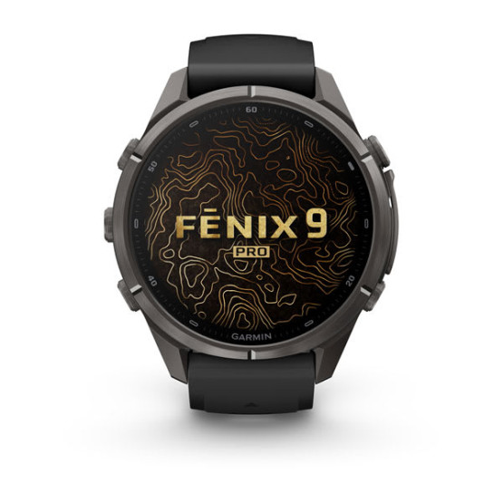 Смарт-годинник Garmin Fenix 9 Pro 43 мм AMOLED Карбоново-сірий DLC титан з чорним/галечно-сірим силіконовим ремінцем Смарт-годинник Garmin Fenix 9 Pro 43 мм AMOLED Карбоново-сірий DLC титан з чорним/галечно-сірим силіконовим ремінцем