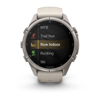 Смарт-часы Garmin Fenix 9 Pro 43 мм AMOLED inReach Титановый с туманно-серым/тёмно-песочным силиконовым ремешком