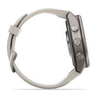 Смарт-годинник Garmin Fenix 9 Pro 43 мм AMOLED Титановий з туманно-сірим/темно-піщаним силіконовим ремінцем