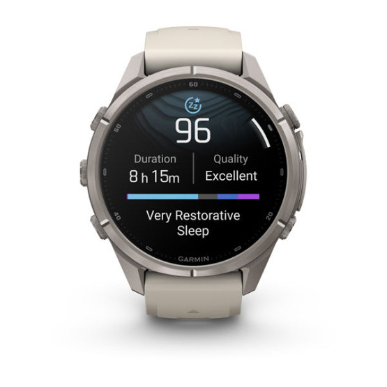 Смарт-годинник Garmin Fenix 9 Pro 43 мм AMOLED Титановий з туманно-сірим/темно-піщаним силіконовим ремінцем Смарт-годинник Garmin Fenix 9 Pro 43 мм AMOLED Титановий з туманно-сірим/темно-піщаним силіконовим ремінцем