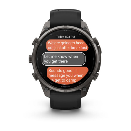 Смарт-годинник Garmin Fenix 9 Pro 47 мм AMOLED inReach Карбоново-сірий DLC титан з чорним/галечно-сірим силіконовим ремінцем