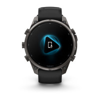Смарт-часы Garmin Fenix 9 Pro 47 мм AMOLED Карбоново-серый DLC титан с чёрным/галечно-серым силиконовым ремешком