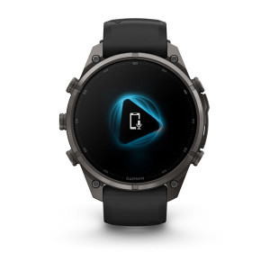 Смарт-годинник Garmin Fenix 9 Pro 47 мм AMOLED Карбоново-сірий DLC титан з чорним/галечно-сірим силіконовим ремінцем