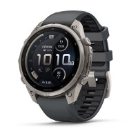 Смарт-часы Garmin Fenix 9 Pro 47 мм AMOLED inReach Титановый с графитовым/чёрным силиконовым ремешком