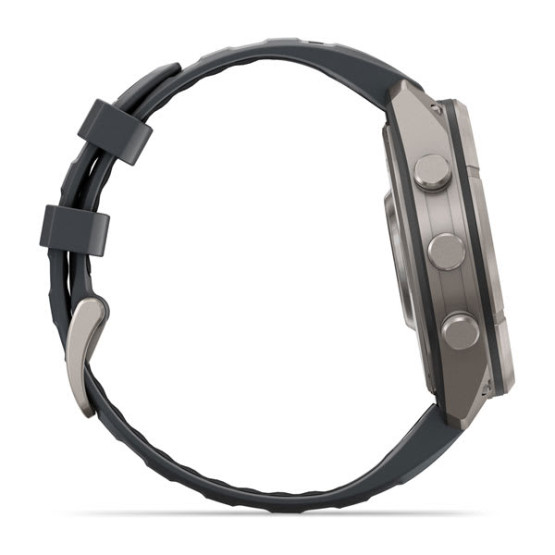 Смарт-годинник Garmin Fenix 9 Pro 47 мм AMOLED inReach Титановий з графітовим/чорним силіконовим ремінцем
