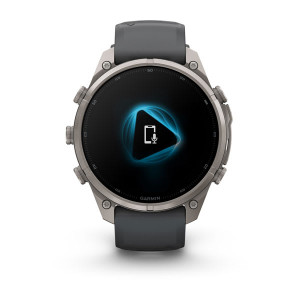 Смарт-годинник Garmin Fenix 9 Pro 47 мм AMOLED inReach Титановий з графітовим/чорним силіконовим ремінцем