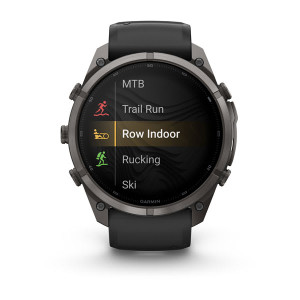 Смарт-годинник Garmin Fenix 9 Pro 51 мм AMOLED inReach Карбоново-сірий DLC титан з чорним/галечно-сірим силіконовим ремінцем