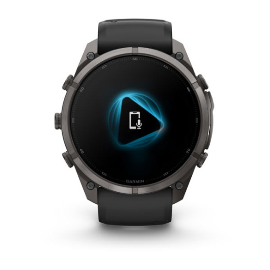Смарт-годинник Garmin Fenix 9 Pro 51 мм AMOLED inReach Карбоново-сірий DLC титан з чорним/галечно-сірим силіконовим ремінцем