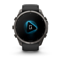 Смарт-годинник Garmin Fenix 9 Pro 51 мм AMOLED Карбоново-сірий DLC титан з чорним/галечно-сірим силіконовим ремінцем