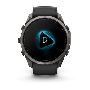 Смарт-годинник Garmin Fenix 9 Pro 51 мм AMOLED Карбоново-сірий DLC титан з чорним/галечно-сірим силіконовим ремінцем