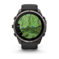 Смарт-годинник Garmin Fenix 9 Pro 51 мм AMOLED Карбоново-сірий DLC титан з чорним/галечно-сірим силіконовим ремінцем