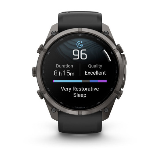 Смарт-годинник Garmin Fenix 9 Pro 51 мм AMOLED Карбоново-сірий DLC титан з чорним/галечно-сірим силіконовим ремінцем
