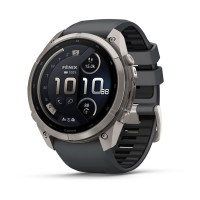 Смарт-годинник Garmin Fenix 9 Pro 51 мм AMOLED inReach Титановий з графітовим/чорним силіконовим ремінцем
