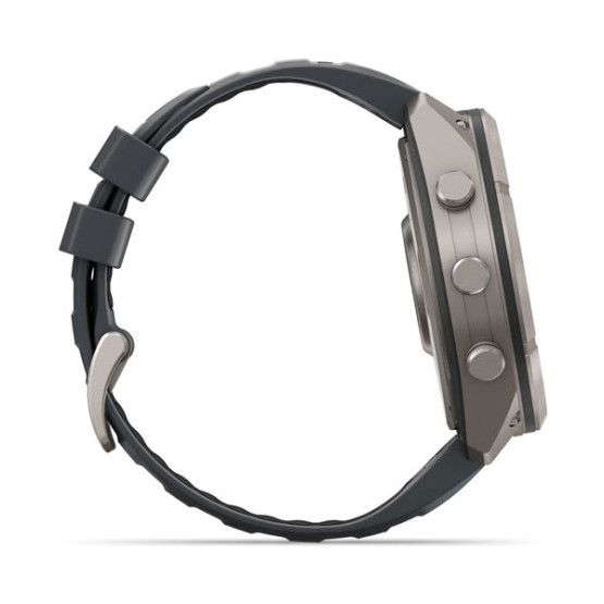 Смарт-годинник Garmin Fenix 9 Pro 51 мм AMOLED inReach Титановий з графітовим/чорним силіконовим ремінцем