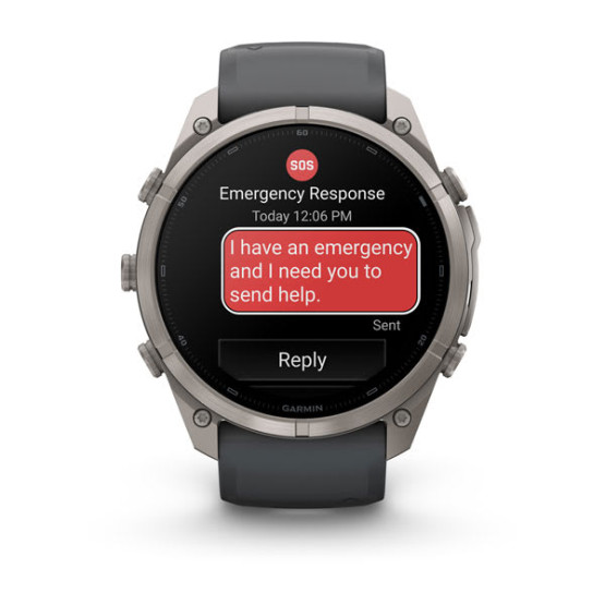 Смарт-годинник Garmin Fenix 9 Pro 51 мм AMOLED inReach Титановий з графітовим/чорним силіконовим ремінцем