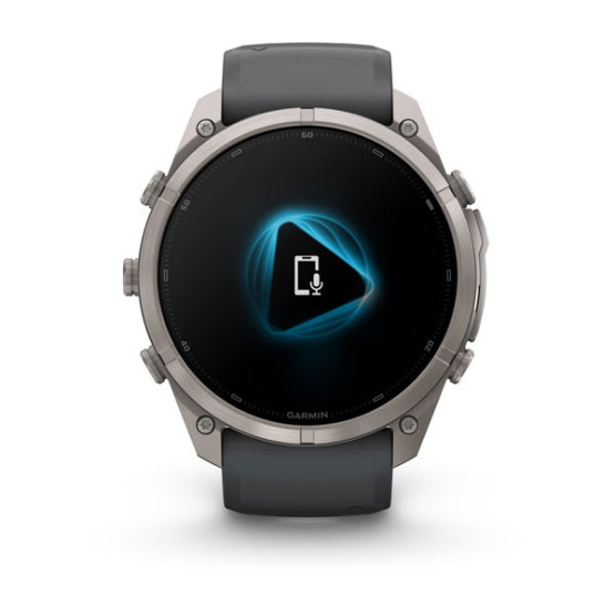 Смарт-годинник Garmin Fenix 9 Pro 51 мм AMOLED inReach Титановий з графітовим/чорним силіконовим ремінцем