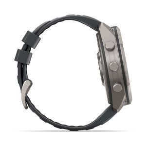 Смарт-годинник Garmin Fenix 9 Pro 51 мм AMOLED Титановий з графітовим/чорним силіконовим ремінцем